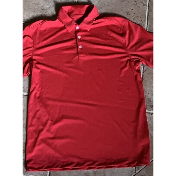 Nike Golf Nike Dri Fit Mens Red 1/4 Button Polo Athletic Shirt 637157-857 Rugby - Picture 11 of 11